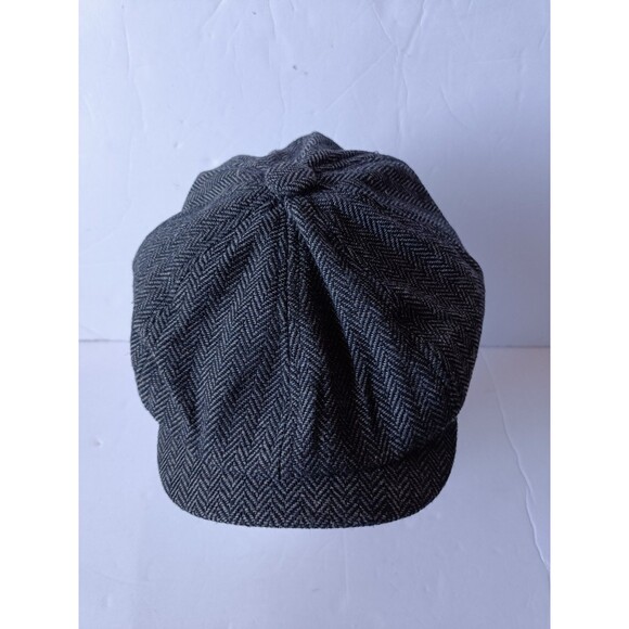 Newsboy Hat Flat Cap Driver Herringbone Tweed Plain Wool Adjustable Stretch - Picture 2 of 7